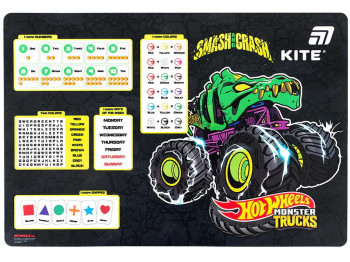 Настольная пластиковая подкладка Hot Wheels, 42,5×29 см, для творчества, Kite