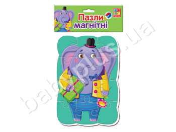 Магнитные пазлы Зверята А5, Vladi Toys