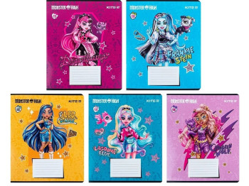 Зошит у лінію 12 аркушів, Monster High (ціна за 1шт)
