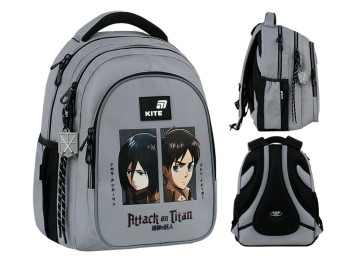 Рюкзак школьный ортопедический Kite Education teens Attack on Titan, 40 см, светоотражающие элементы