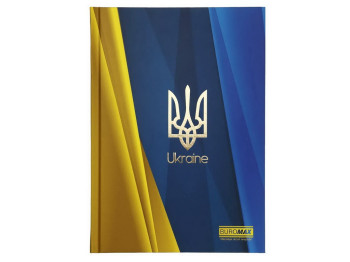 Блокнот UKRAINE на 96 аркушів А5 у клітинку синій електрик