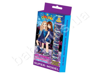 Пастель масляна 12 кольорів, SUPER MODEL, KIDIS 7654