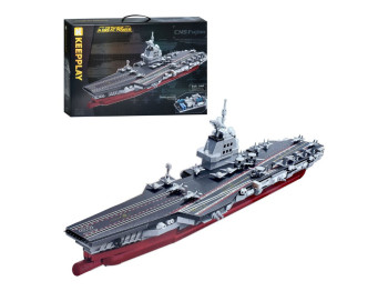 Конструктор авианосец 23028 Keeppley, 1621 деталей, масштаб 1:669, сборная модель