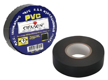 Ізолента Stenson MH-0032, ПВХ 50м, чорна