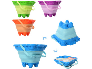 Набор для песка сложное ведерко 6914, 14 см, 4 цвета, Baby Toys