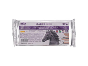 Глина самозастигаюча Classic, 500 г, сіра, ZiBi