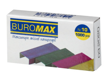 Скоби металеві кольорові для степлера, фарбовані