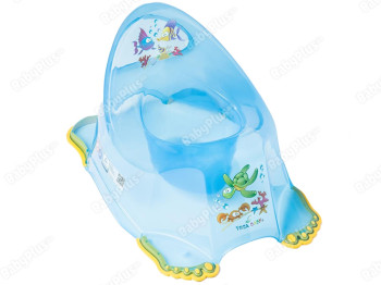 Горшок АКВА з протиковзною гумою синій. Tega Baby AQ-007-115
