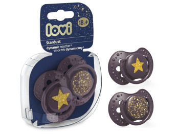 Пустушка силіконова Stardust фіолетова, силікон, 18+ міс., 22/895_violet, LOVI