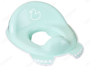 Туалетне сидіння Каченя з гумками протиковзними м'ятне. Tega Baby DK-002-131