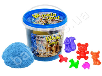 Кінетичний пісок Magic sand - блакитного кольору з ароматом чорниці, Strateg