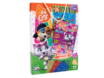 Набор для творчества, Блестящая мозаика, 44 Коты, Vladi Toys