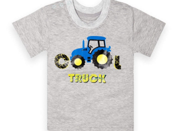 Футболка дитяча для хлопчика Truck FT-22-5/1, Зріст 92 сірий меланж, Gabbi