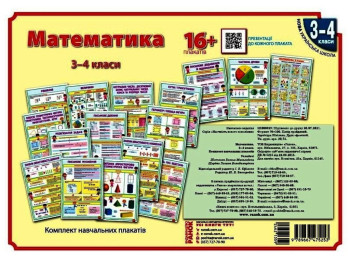 КНП Математика 3-4 класс, Плакаты, Наглядность нового поколения, Ранок