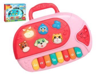 Пианино детское Funny Animal Piano, 24 см, светится и воспроизводит звуки, 4 режима, 2 вида