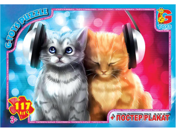 Пазли картонні Домашні улюбленці, 117 елементів, G-Toys