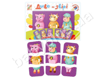 Магнитные пазлы - тройняшки Чудо-звери, Ферма, Vladi Toys