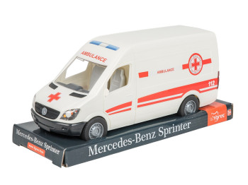Машинка скорая помощь Mercedes-Benz Sprinter 39712 25 см, открывающаяся дверь, Tigres