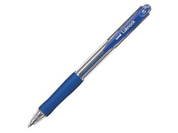 Ручка пулька. авт. uni LAKNOCK micro 0.5мм, синяя, UNI SN-100.(05).Blue