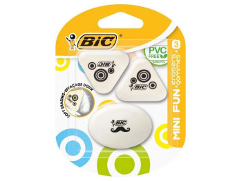 Гумка Міні фан, 3 шт в блістері, BIC bc927870