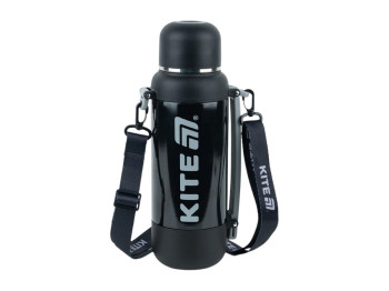 Термос с чашкой Kite K25-1225-1 1200 мл черный, с ремешком, Kite