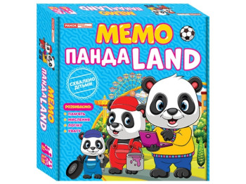 Настільна гра мемо Panda Land, картки, 3+, розвиток пам’яті, Наочні посібники