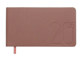Щотижневик датований Morandi Style 2026, 153×87 мм, 128 сторінок, мідний, Buromax