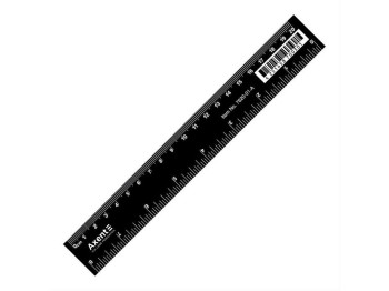 Линейка пластиковая черная 20 см. Axent 7620-01-A