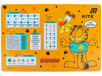 Настольная пластиковая подкладка Garfield, 42,5×29 см, для творчества, Kite