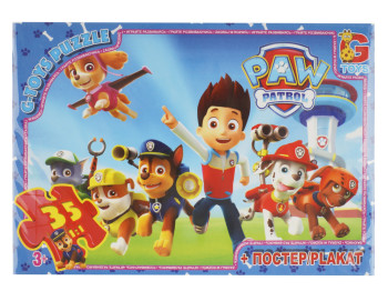 Пазлы картонные Paw Patrol, 35 элементов, G-Toys PW0812