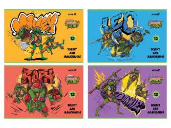 Тетрадь для рисования на 12 листов, TMNT Tales of the TMNT, упаковка 20шт (цена за 1шт)