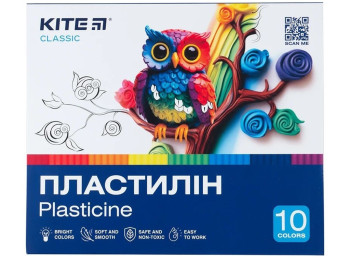 Пластилин Kite Classic, 10 цветов, Kite K-084