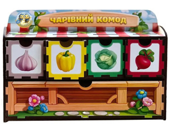 Деревянная настольная игра Комодик Счет 1, Размер 14,5х6х24 см, Ubumblebees