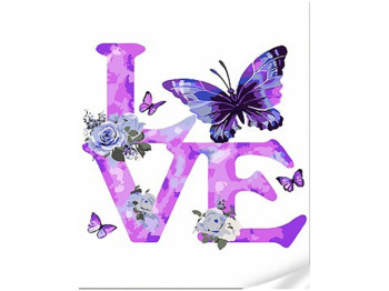 Набор для росписи по номерам Love and butterfly 30х40 см, Strateg