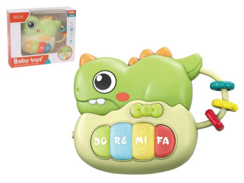 Музичне піаніно динозавр світло звук Baby Toys, 15 см, світиться та звучить