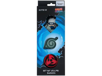 Набор бейджей на липучке Naruto Shippuden 3 шт, Kite