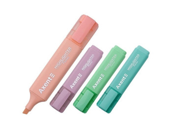Маркер клиноподібний Highlighter. Набір 4х пастель. Axent 2537-80-A