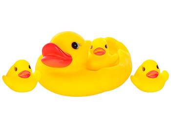 Игрушка для купания Утка с утятами, 3 шт