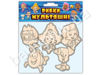 Дерев'яна мульт розмальовка Рибки морські №2 , ZIRKA