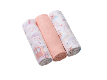 Пелюшки муслінові бавовняні 70×70 см 3 шт., 348/11, BabyOno