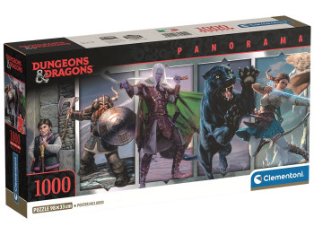 Пазлы Панорама с фантазийными существами Dungeons &amp; Dragons Clementoni, 1000 элементов