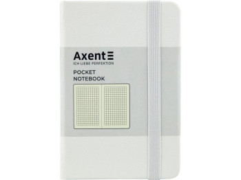 Записная книжка Axent Partner А6, клетка, 96 листов, белая обложка, Axent