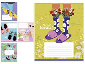 Зошит учнівський 24 аркуші, у лінію, "Be extra", Школярик 024-3588L