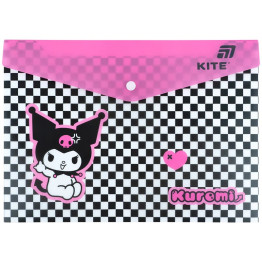 Папка на кнопке Kite Kuromi HK25-244-2, формат A4, полипропилен, Kite