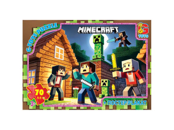 Пазлы картонные Minecraft, 70 элементов, G-Toys