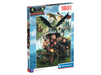 Пазлы 180 элементов, Мир Драконов, Clementoni 29793