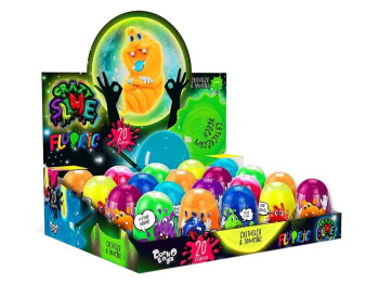 Вязкая масса Crazy Slime Fluoric в колбе, Danko Toys
