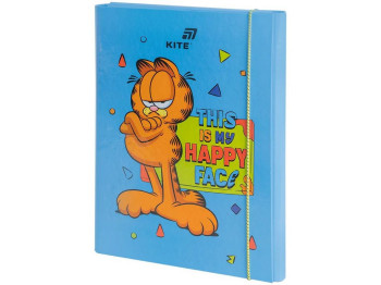 Папка картонная для трудового обучения Garfield с резинкой, Kite
