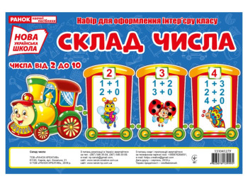 Набор для оформления интерьера класса "Состав числа" 1–4 класс, Ранок