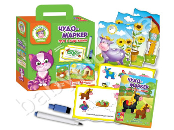 Игра с карточками Чудо-маркер, Ферма, Vladi Toys